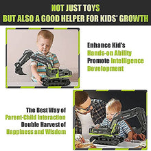 Load image into Gallery viewer, kolegend Remote Control Excavator Toy Truck, 1/18 Scale RC Toys Hydraulic Excavator Construction Vehicles for Boys Girls Kids RC Tractor with Lights Rechargeable Battery
