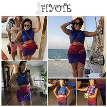 Load image into Gallery viewer, FIYOTE Womens Hollow Out Twist Bodycon Dresses Summer Casual Sleeveless Mini Dress Gradient Purple
