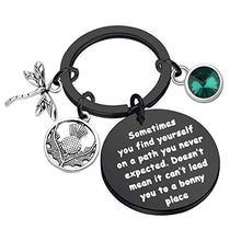 Load image into Gallery viewer, AKTAP Sasenach Inspired Keychain Sassenach Scottish Jewelry Gift Sometimes You Find Yourself On a Path You Never Expected

