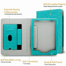 Load image into Gallery viewer, RSAquar New Kindle Paperwhite Case for 11th Generation eReader, 6.8” 2021 Edition, Premium PU Leather Cover with Auto Sleep Wake, Hand Strap, Card Slot, and Foldable Stand, Sky Blue
