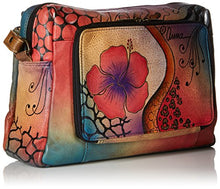 Load image into Gallery viewer, Anna by Anuschka Genuine Leather Satchel Organizer | Hand-Painted Original Artwork | Floral Abstract
