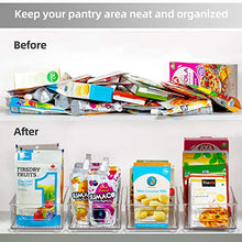 Load image into Gallery viewer, Ecowaare Plastic Refrigerator Organizer Bins, 6 Pack Clear Stackable Food Storage Bins for Pantry,Fridge,Cabinet,Kitchen Organization and Storage, BPA Free, 10x 6 x 3 inches
