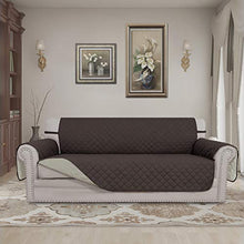 Load image into Gallery viewer, Easy-Going Sofa Slipcover Reversible Sofa Cover Water Resistant Couch Cover Furniture Protector with Elastic Straps for Pets Kids Children Dog Cat(Sofa, Chocolate/Beige)
