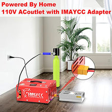 Load image into Gallery viewer, IMAYCC Portable PCP Air Compressor, 4500Psi/30Mpa, 8MM Quick-Connector Compatible for Paintball/pcp air gun/Scuba Tank with Water/Oil Separator,Small air compressor Powered by Car 12V or Home 110V AC
