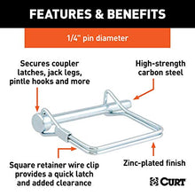 Load image into Gallery viewer, CURT 25080 Trailer Coupler Pin, 1/4-Inch Diameter x 2-3/4-Inch Long
