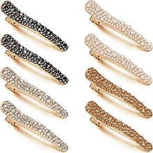 Load image into Gallery viewer, 16 Pieces Pearls Rhinestone Alligator Hair Clips Rhinestone Duckbill Clips Duckbill Hairpins Hair Barrettes for Women Girls Hair Styling Tools Accessories, 4 Colors
