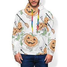 Load image into Gallery viewer, Befectar Men Athletic 3D Pattern Print Pullover Sweatshirt Drawstring Funny Evil Pumpkins (2) Super Hoodie Sports Outwear for Cycling Fishing Sports
