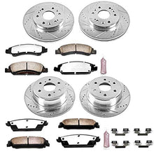 Load image into Gallery viewer, Power Stop K2070-36 Front and Rear Z36 Truck &amp; Tow Brake Kit, Carbon Fiber Ceramic Brake Pads and Drilled/Slotted Brake Rotors
