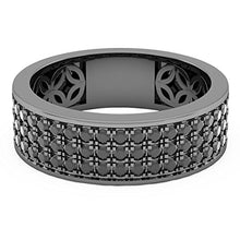 Load image into Gallery viewer, Dazzlingrock Collection 1.25 Carat (ctw) Black Plated Sterling Silver Black Diamond Men's Wedding Band 1 1/4 CT, Size 12.5
