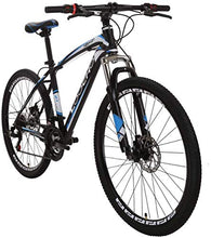 Load image into Gallery viewer, Mountain Bike for Men &amp; Women 21 Speed Shimano Dual Disk Brake Front Suspension Heavy Duty MTB, 18” Frame 26” Rim (Black&amp;Blue)
