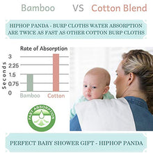 Load image into Gallery viewer, HIPHOP PANDA Bamboo Burp Cloths - Thickening 2 Layer Ultra Absorbent Burping Cloth for Baby Boys and Girls, Newborn Essentials Towel - Milk Spit Up Rags - Burpy Bib for Unisex - White （4-Pack）
