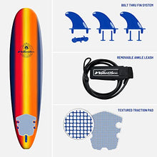 Load image into Gallery viewer, WAVESTORM 8ft Classic Longboard Surfboard Navy Sunburst
