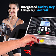 Load image into Gallery viewer, Folding Treadmill Exercise Running Machine - Electric Motorized Running Exercise Equipment w/ 12 Pre-Set Program, Manual Incline, Bluetooth Music/App Support - Home Gym/Office - SereneLife SLFTRD26BT
