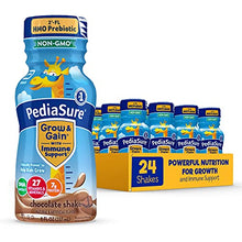 Load image into Gallery viewer, PediaSure Grow &amp; Gain with 2’-FL HMO Prebiotic, Kids nutrition shake, Vitamins C, E, B1, &amp; B2, Non-GMO, Chocolate, 8 Fl Oz Bottle, Pack of 24
