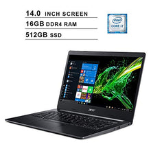 Load image into Gallery viewer, Acer 2020 Aspire 5 Newest 14 Inch FHD 1080P Laptop, 8th Gen Intel 4-Core i7-8565U up to 4.6GHz, Intel UHD 620, 16GB DDR4 RAM, 512GB SSD, Webcam, HDMI, WiFi, Bluetooth, Windows 10 Home
