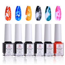 Load image into Gallery viewer, Makartt Blooming Nail Polish, Alcohol Ink Watercolor Pink Blossom Gel Nail Polish Magic Manicuring Kit Work with Transparent Red Marble Nail Vanish Young Nail Art Design,Summer 6 Colors Set
