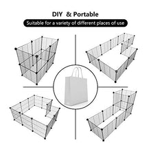 Load image into Gallery viewer, Tespo Pet Playpen, Small Animal Cage Indoor Portable Metal Wire yd Fence for Small Animals, Guinea Pigs, Rabbits Kennel Crate Fence Tent, Black 12 Panels
