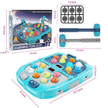 Load image into Gallery viewer, Interactive Pound a Mole Game,Toddler Toys,Fun Gift for Age 3,4,5,6,7,8Years Old Kids, Boys, Girls,Pounding Bench Coin Game,Kids and Toddlers Fun Gifts with Music,Lights,2 Hammers Included
