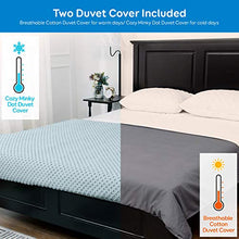 Load image into Gallery viewer, BUZIO Weighted Blanket 4 Piece Set with 2 Removable Duvet Covers &amp; 1 Weighted Sleep Mask, Heavy Blanket for Hot &amp; Cold Sleepers - Kids or Adults (60 x 80 inches - 20 lbs,Gray)
