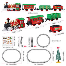 Load image into Gallery viewer, iBaseToy Christmas Train Set with Controllable Sound &amp; Light, Battery Powered Train for Christmas Tree, kids Train Toy Set with 52"Railway Track &amp; 4 Cars, Gift for 3 4 5 6 Year Old Boys Girls Toddlers
