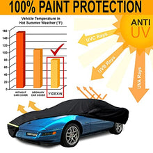 Load image into Gallery viewer, Yixin Waterproof Car Covers for 1984-1996 C4 Corvette, Car Cover 190T Covers Customer Fit 100% Waterproof Windproof Strap &amp; Double Door Zipper Up to 200” L (C4:(1984-1996))
