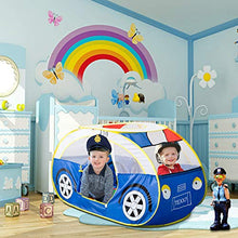 Load image into Gallery viewer, Anyshock Kids Tent, Kiddy Play Foldable Pop Up Police Car Tent Indoor Outdoor Toys Playhouse for Children Toddler 1-6 Year Old Gift for Boys Girls Baby (No Balls)
