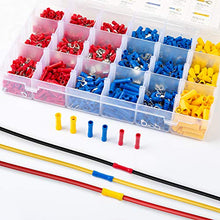 Load image into Gallery viewer, Wire Crimp Connectors 1200pcs, Eventronic Insulated Electrical Wire Terminals, Ring, Spade, Butt, Quick Disconnect, Piggy Back, Bullet Connector, with 18 Size Electric Wire Connectors Kit
