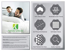 Load image into Gallery viewer, True Luxury 1000-Thread-Count 100% Egyptian Cotton Bed Sheets, 4-Pc King White Sheet Set, Single Ply Long-Staple Yarns, Sateen Weave for Kids and Adults, Fits Mattress Upto 18'' Deep Pocket
