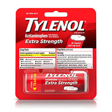 Load image into Gallery viewer, Tylenol, Extra Strength Caplets with 500 mg Acetaminophen Pain Reliever Fever Reducer ct, Multicolor, 10 Count
