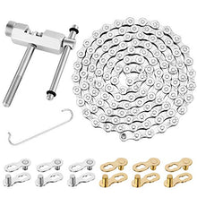 Load image into Gallery viewer, LUFFYLIVE Multi-Function Bike Mechanic Repair Kit - Chain Breaker and Chain Checker Include 3 Pairs Bicycle Missing Link for 6, 7, 8 Speed Chain, Reusable
