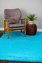 Load image into Gallery viewer, Turquoise Shag 6'5x9'2 Area Rug Carpet Large New
