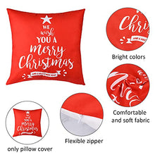 Load image into Gallery viewer, Christmas Pillow Covers 18x18 Inches Set of 4, Very Soft Flannel Fabric, Giving You a Comfortable Experience, Four Different Patterns, Full of Rich Christmas Atmosphere
