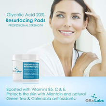 Load image into Gallery viewer, Glycolic Acid 20% Resurfacing Pads for Face &amp; Body with Vitamins B5, C &amp; E, Green Tea, Calendula, Allantoin - Exfoliates Surface Skin and Reduces Fine Lines and Wrinkles - Peel Pads
