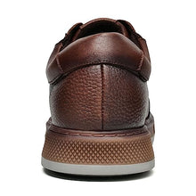 Load image into Gallery viewer, Men's Casual Oxford Dressy Sneakers Fashion Walking Shoes for Men Lychee Pattern Genuine Leather Upper Dark Brown Size 9.5
