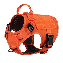Load image into Gallery viewer, ICEFANG Tactical Dog Harness ,Medium Size, 2X Metal Buckle,Working Dog MOLLE Vest with Handle,No Pulling Front Leash Clip,Hook and Loop Panel

