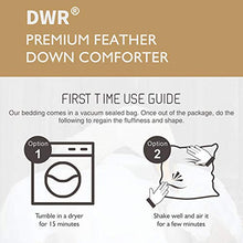 Load image into Gallery viewer, Premium Goose Feather Down Comforter Duvet Insert - 100% Skin-Friendly Cotton, Medium Weight Quilted for All Season Bedding (King, Ivory White)

