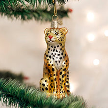 Load image into Gallery viewer, Old World Christmas Ornaments: Wildlife Animals Glass Blown Ornaments for Christmas Tree, Leopard
