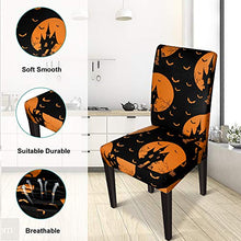 Load image into Gallery viewer, NORTHERN BROTHERS Chair Covers for Dining Room Halloween Printed Dining Chair Slipcovers(Set of 2,Halloween)
