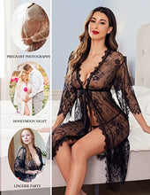 Load image into Gallery viewer, Avidlove Babydoll Lingerie for Women Honeymoon V Neck Chemise Exotic Negligee
