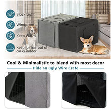 Load image into Gallery viewer, Petsfit 30" Dog Crate Cover, for 3000 Wire Crate, Black Only One Door(Two Window), Gray Has Two Doors
