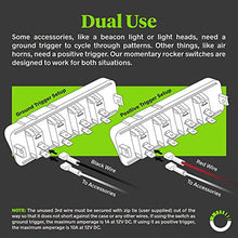 Load image into Gallery viewer, 6-Gang 12V Rocker Switch Box w/Momentary Switches [40 Amp Max.] [12 AWG Wires][12 Volt DC] SPST On/Off Rocker Toggle Switch Panel Box for Jeep Auto Automotive Lights Car Marine Boat Truck Vehicles…
