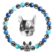 Load image into Gallery viewer, Karseer Beaded Bracelets for Women, Real Natural Stones Energy Balance Anxiety Relief Healing Bracelet Magnetic Hematite Blue Lace Agate Beads Elastic Bracelet Prayer Meditation Memorial Jewelry Gift
