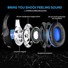 Load image into Gallery viewer, BlueFire Professional 3.5mm PS4 Gaming Headset Headphone with Mic and LED Lights for Playstation 4, Xbox one,Laptop, Computer (Blue)
