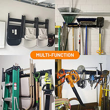 Load image into Gallery viewer, Wallmaster Garage Storage Tool Organizer Rack Heavy Duty Tools Garage Organization Wall Mount Rack Hanger with 6 Hooks 48inch Tracks Max Load 265lb
