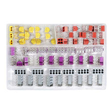 Load image into Gallery viewer, 75PCS Wire Connector 2/4/6/8 Port Conductor Combination Assortment Pack for Junction Boxes
