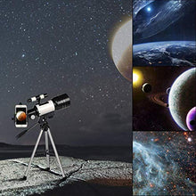 Load image into Gallery viewer, ToyerBee Telescope for Kids&amp; Beginners, 70mm Aperture 300mm Astronomical Refractor Telescope, Tripod&amp; Finder Scope- Portable Travel Telescope with Smartphone Adapter and Wireless Remote
