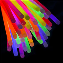 Load image into Gallery viewer, 300 Pack Glow Sticks with 100 22” Necklaces + 200 8” Bracelets Connector Included; Glow in The Dark Halloween Party Bulk Supplies, Neon Light Up Accessories for 4th of July &amp; Independent Day
