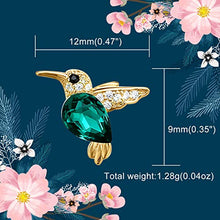 Load image into Gallery viewer, Jewever 925 Sterling Silver Hummingbird Ear Studs Blue Cubic Zirconia Earrings for Women Jewelry Gift Golden

