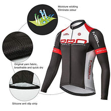 Load image into Gallery viewer, Mysenlan Men's Cycling Long Sleeve Breathable Jersey Set 3D Padded Long Pants Bike Shirt Bicycle Tights Clothing Black XL
