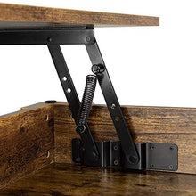 Load image into Gallery viewer, YAHEETECH Rustic Lift Top Coffee Table w/Hidden Compartment &amp; Storage Space - Lift Tabletop for Living Room Furniture, Rustic Brown
